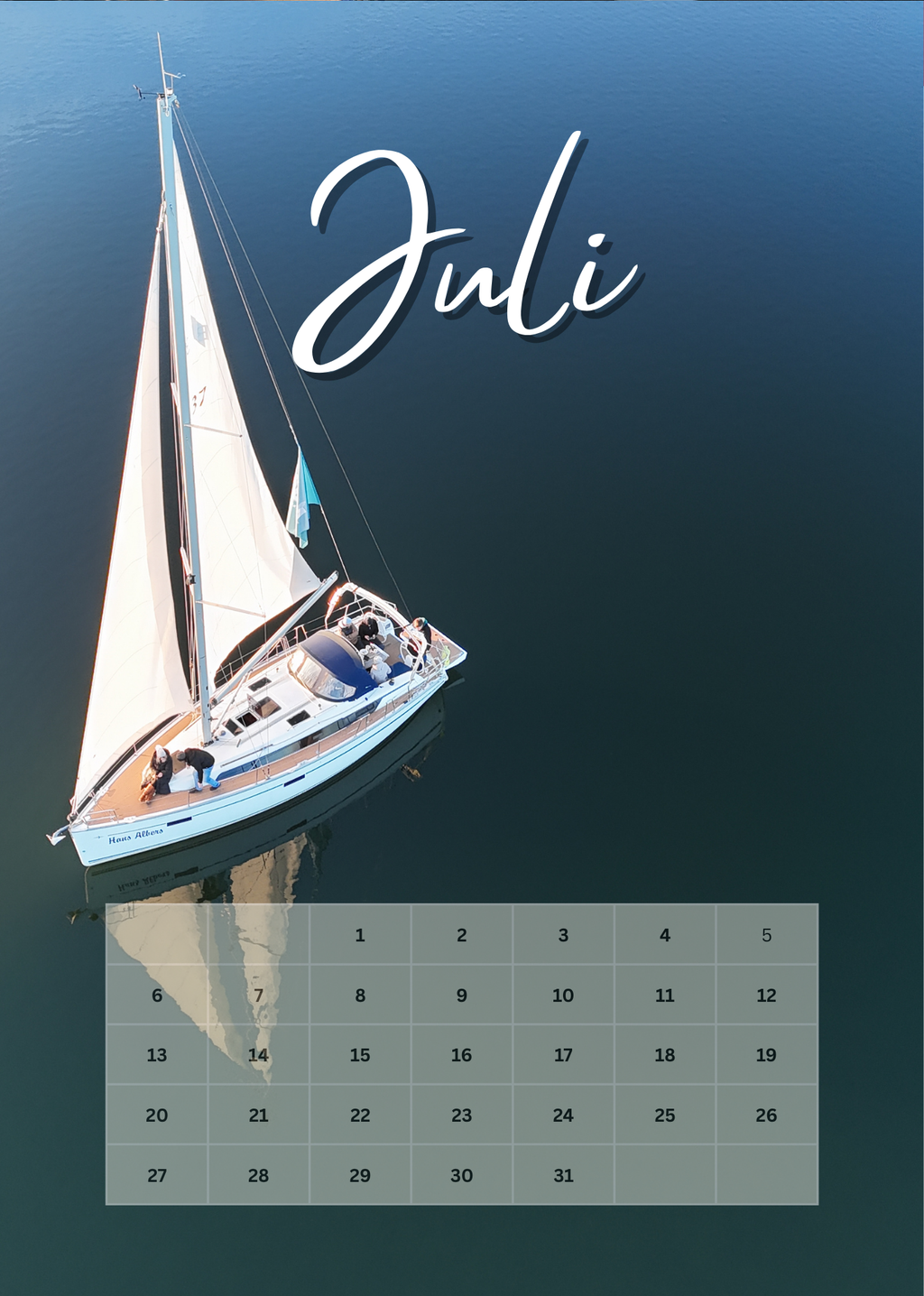 Wandkalender Segeln 2026