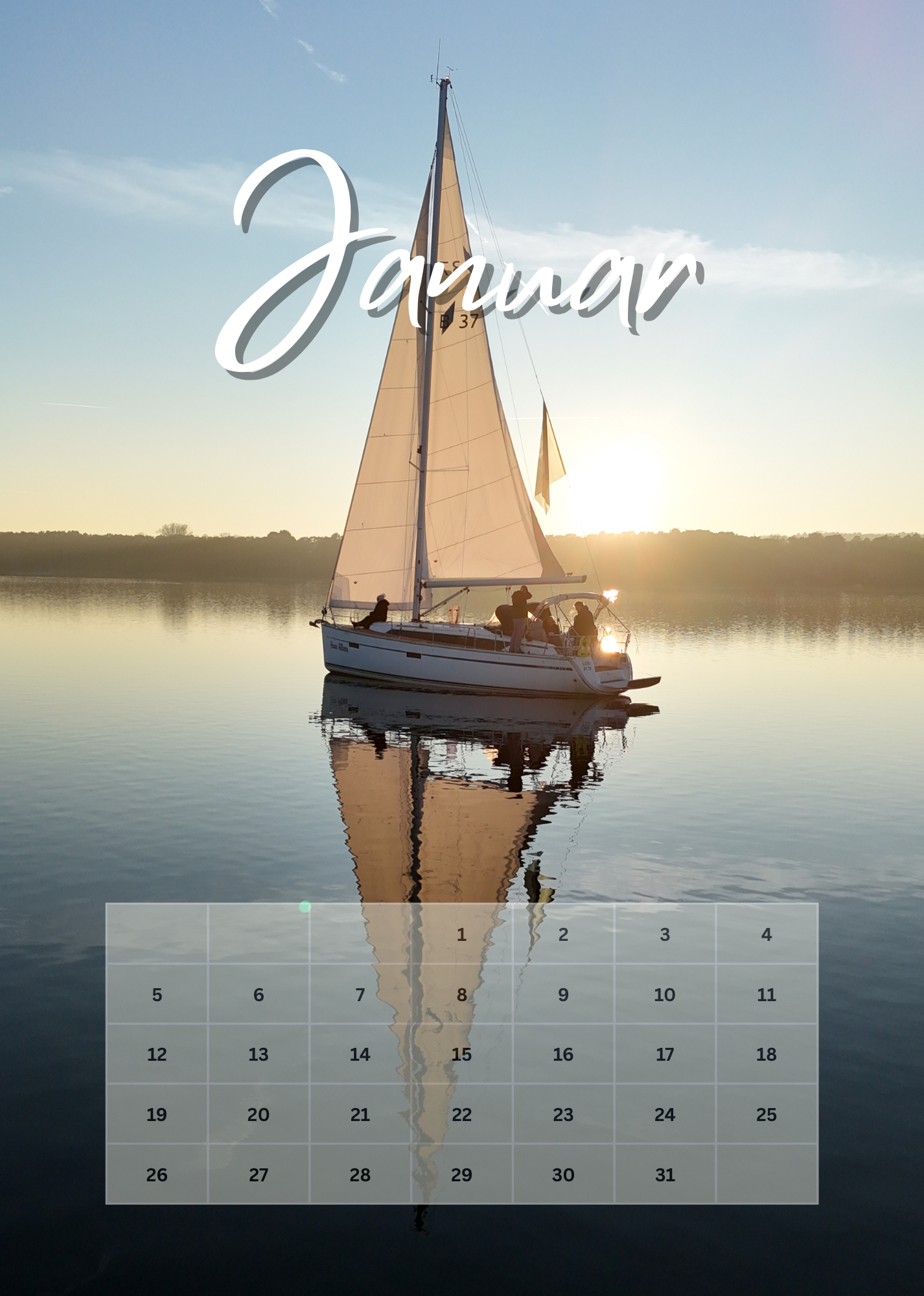Wandkalender Segeln 2026
