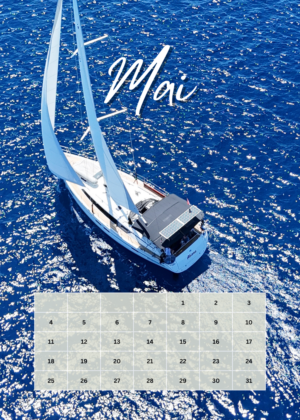 Wandkalender Segeln 2026